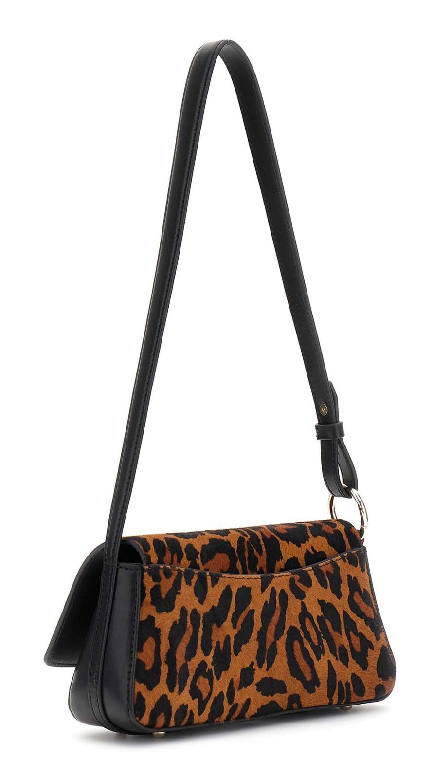 GUESS bolso de hombro Domitilla Flap Shoulder Bag Leopard marrón
