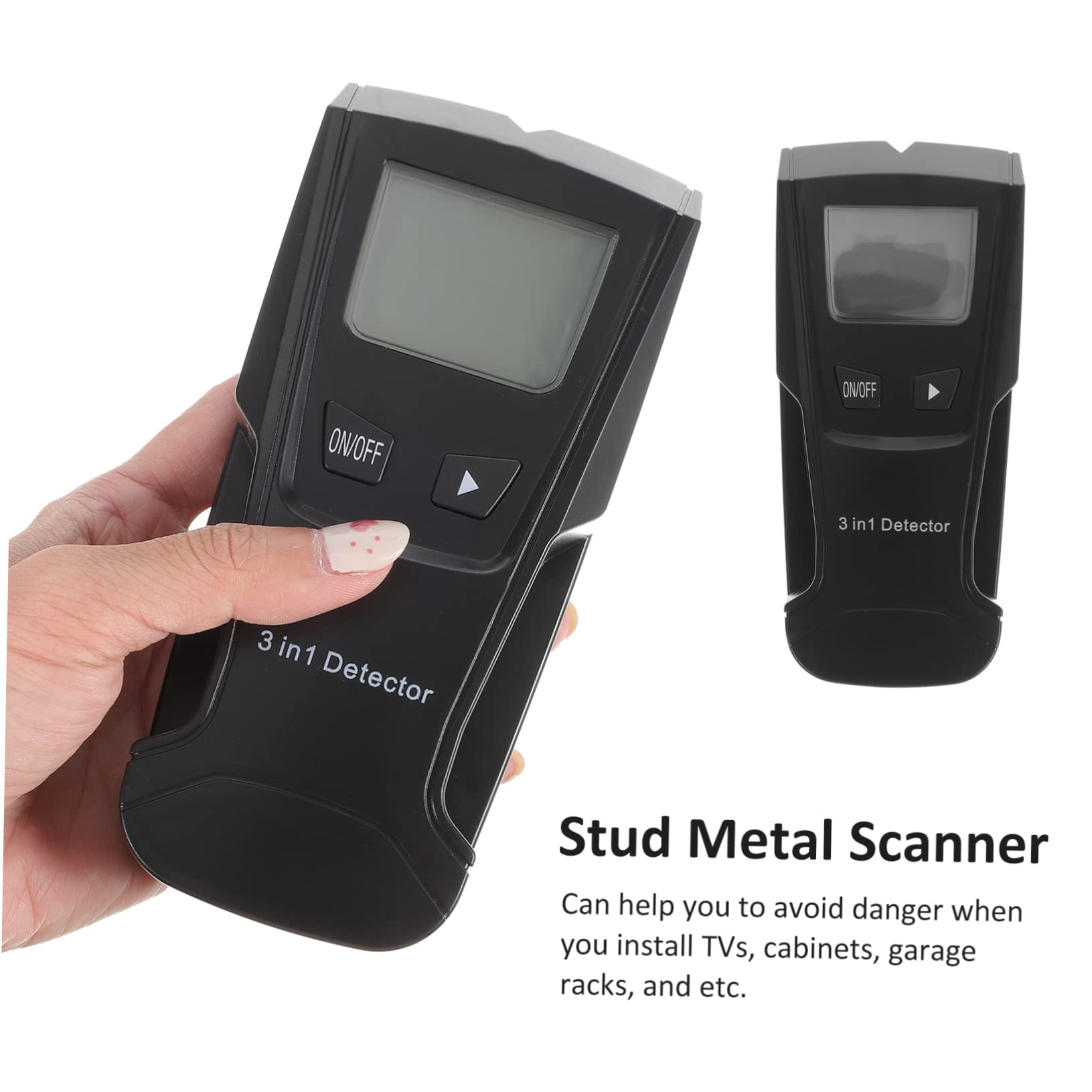Elektronischer Wandscanner 6f22 9v mit Lcd Display, Schwarz
