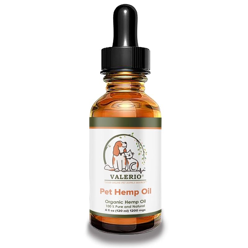 Óleo de cânhamo para cães e gatos Valerio com Ômega 3, 6 e 9, 120 mL