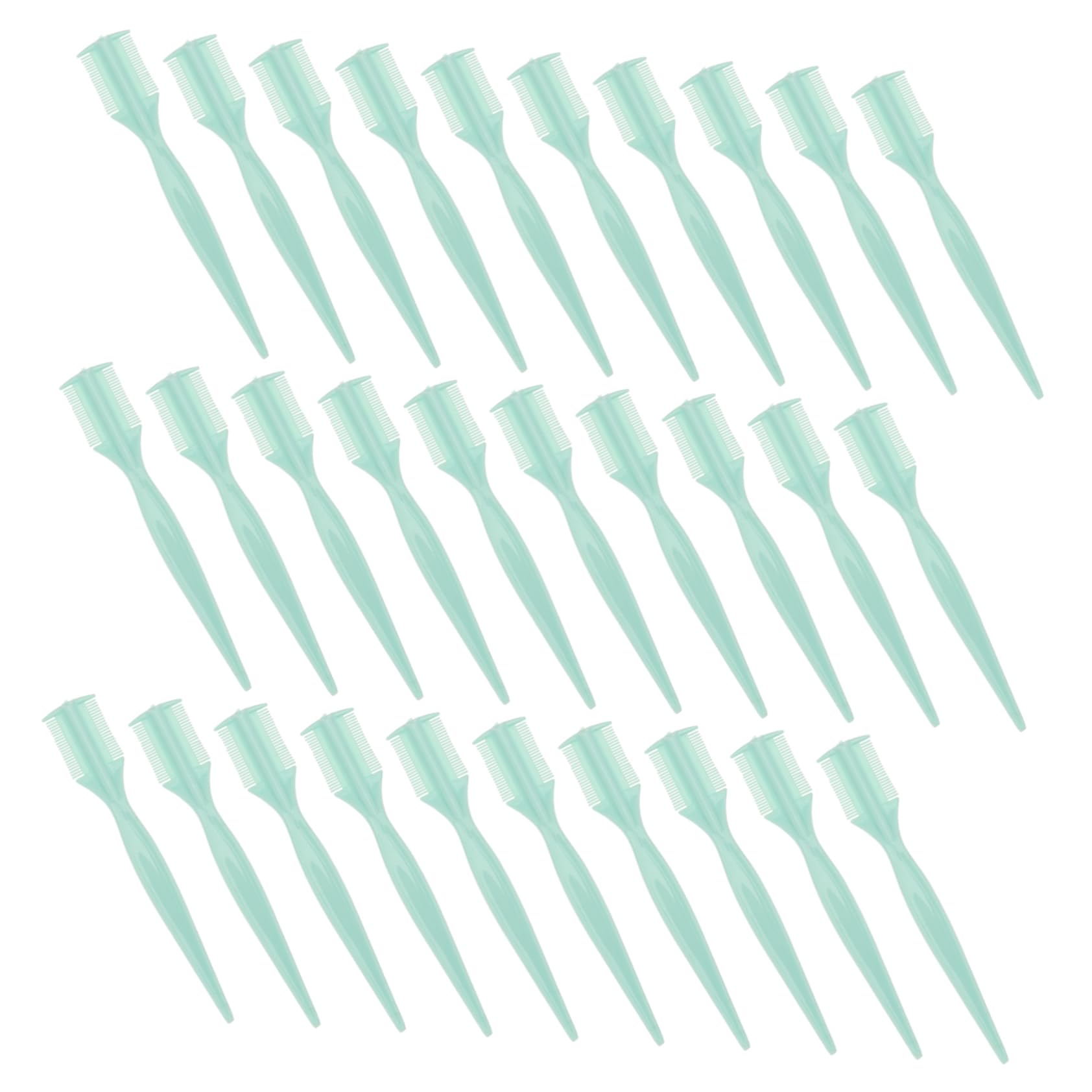Angoily Abs Plastic Eyelash Brow Comb 50pcs Set Ideal for Travel Daily Use Random Color