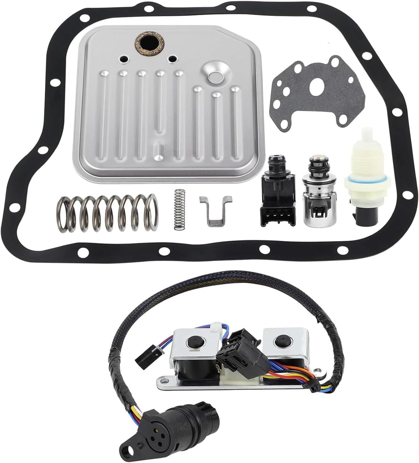 Transmission Solenoid Kit for Dodge Ram Jeep Grand Cherokee 2000-Up A500 42RE 44RE 46RE 47RE Direct Replacement Professional Grade