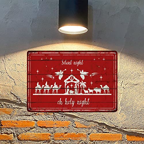 Plaque murale vintage métal rouge déco chambre et panneau métallique extérieur