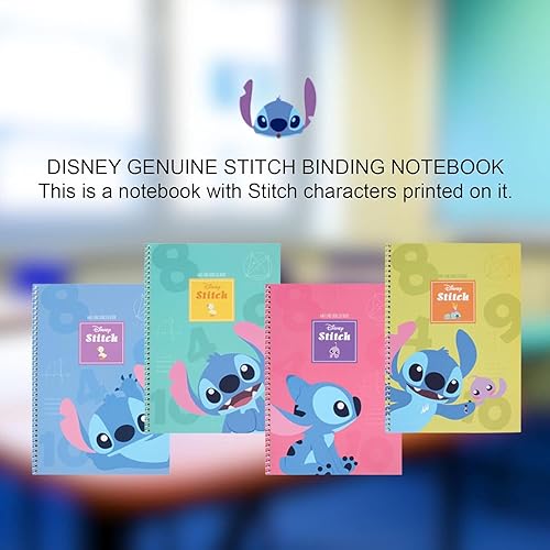Miniatura 3 de Stitch Half Line Spring Note - Cute 26 x 18.8 cm (10.2 x 7.4 in) Spiral Bound Notebook with Unique Half-Lined Pages, Durable Hardcover, Ideal for