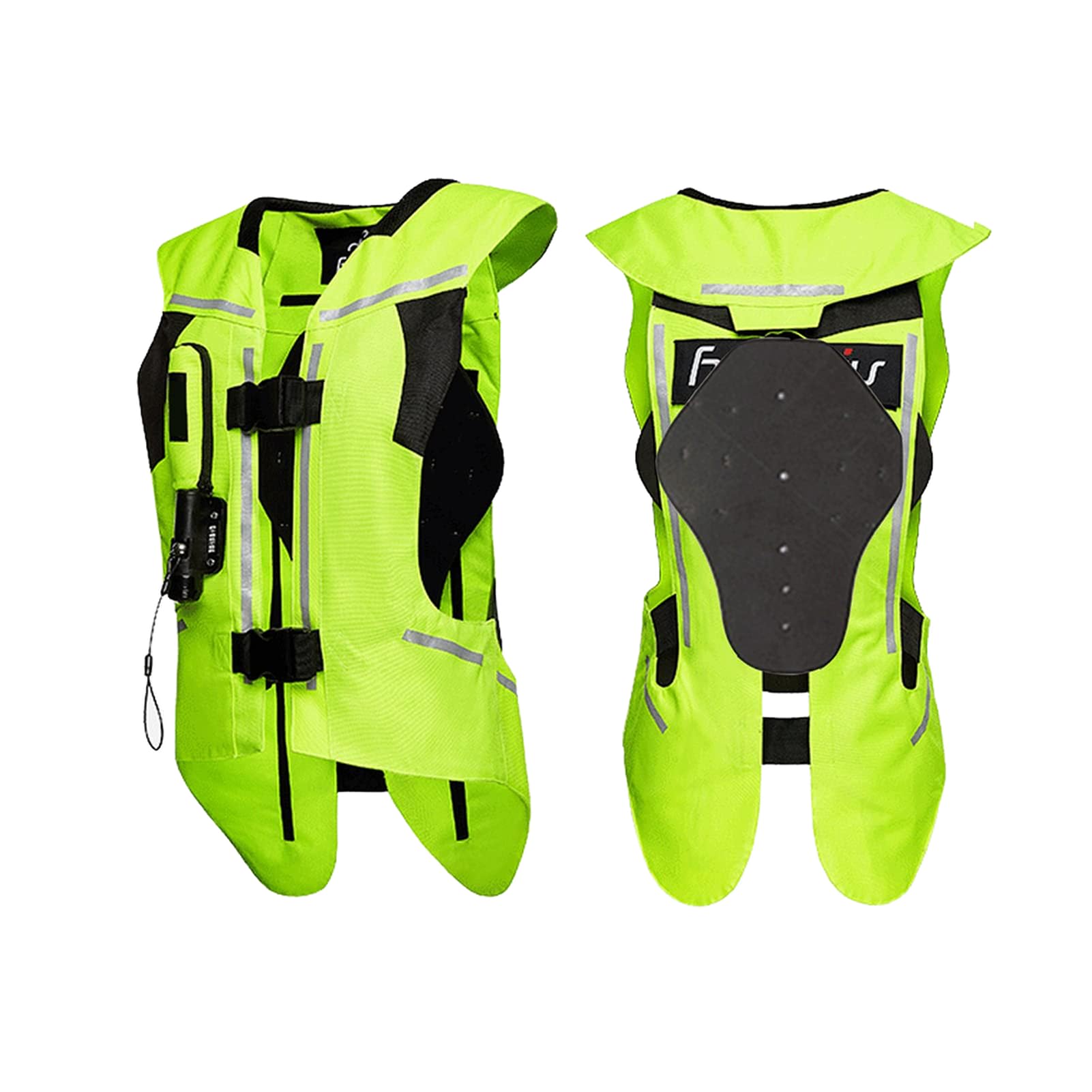 Motorradweste Mit Airbag Reflexstreifen Vorne Und Hinten 6 Stile Zur Auswahl Verwendet Für Motorradfahren, Reiten Sturzfestigkeit (Keine CO2-Gasflasche) Fahrradausrüstung