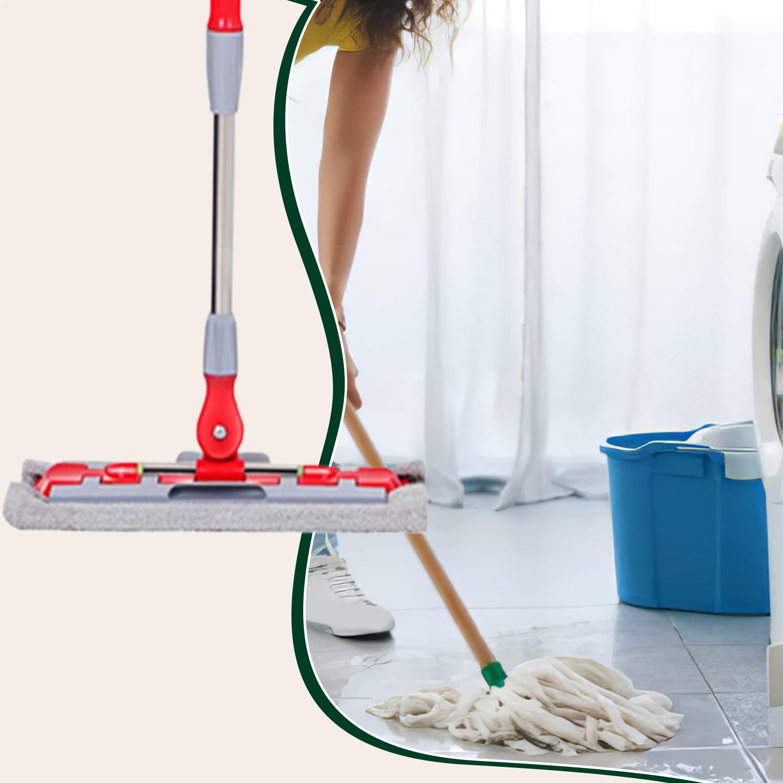 In Microfibra Set 7 Panni Per Pulizia Rapida Strofina | Rotante 360 Gradi Per Polvere Per Legno, Piastrelle, Bagno, Cucina, Ampi Spazi Commerciali, Uso Quotidiano