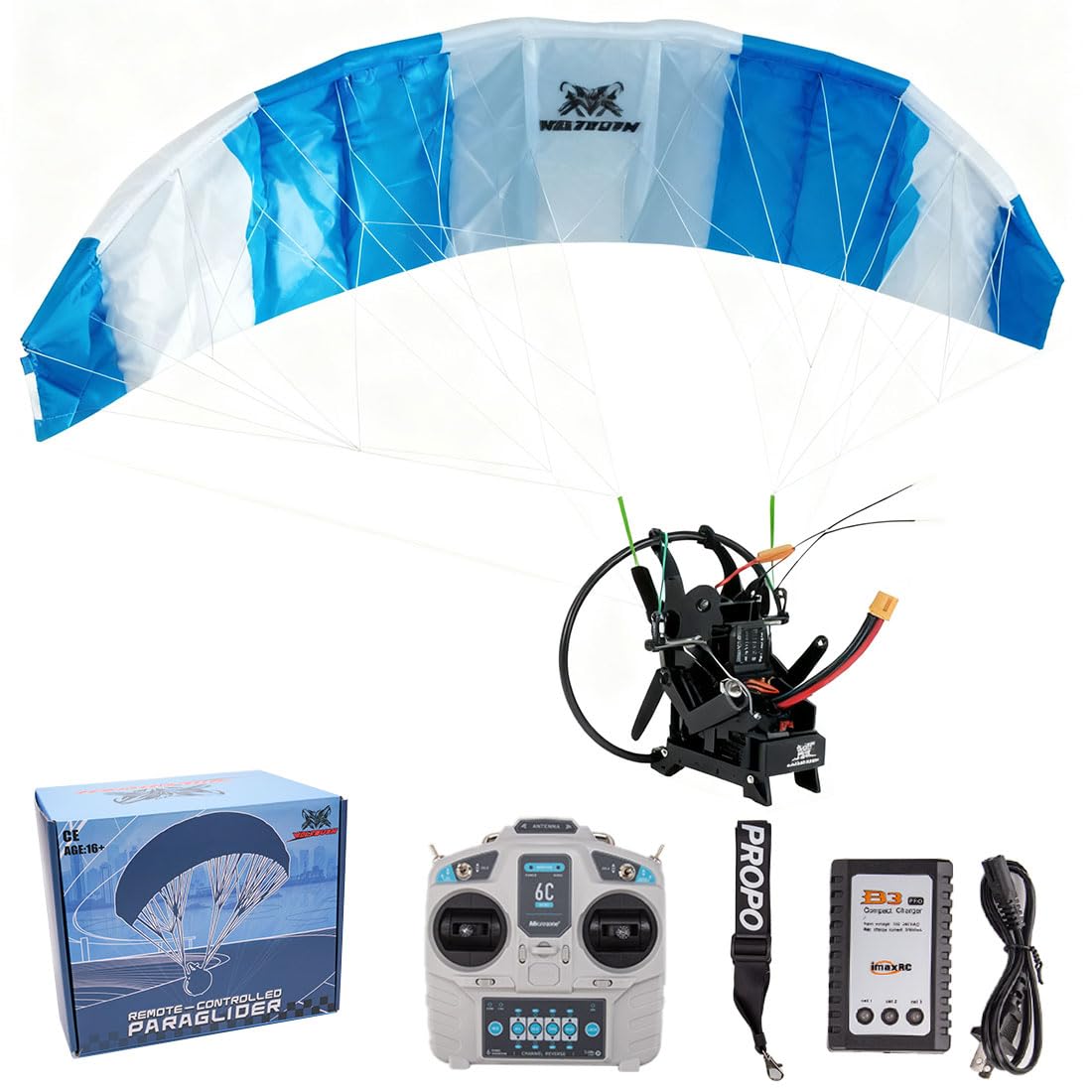 2,4 GHz RC Stunt - Mini aereo paraglider con funzione Auto Flip, aereo da lancio per interni ed elicotteri (RTF)