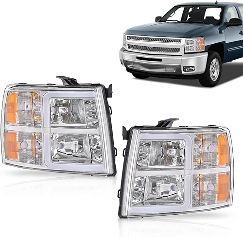 Miniatura 9 de G-PLUS Conjunto de faros, compatible con Chevy Silverado 2007 2008 2009 2010 2011 2012 2013 2014 Chevy Silverado parachoques faro, lente