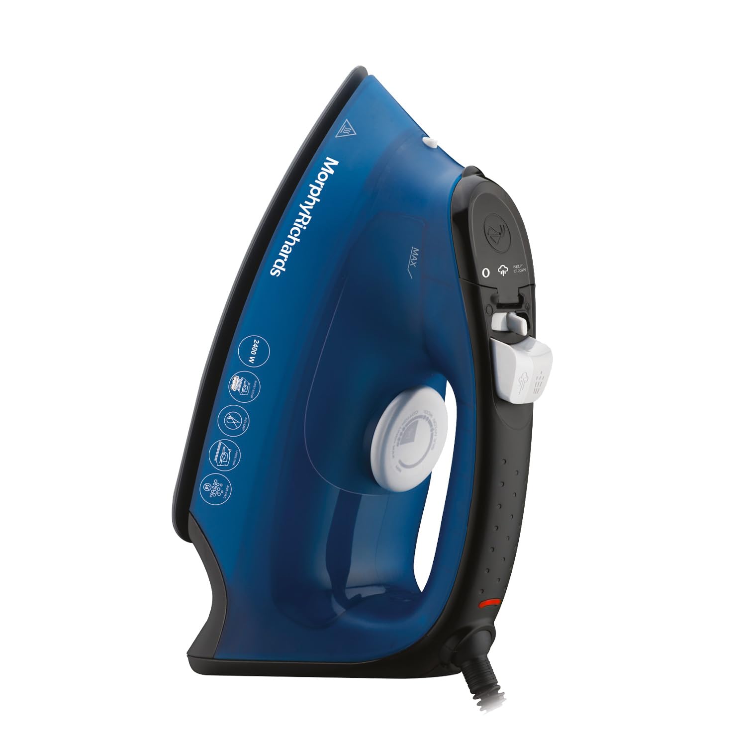 Morphy Richards Turbo Blaze 2400 Watts Steam Iron | 340 ml tank capacity with Anti Drip | Ceramic Coated Soleplate | Anti Calc and Safety Auto off function | Self-Cleaning | Blue and Black-image-48