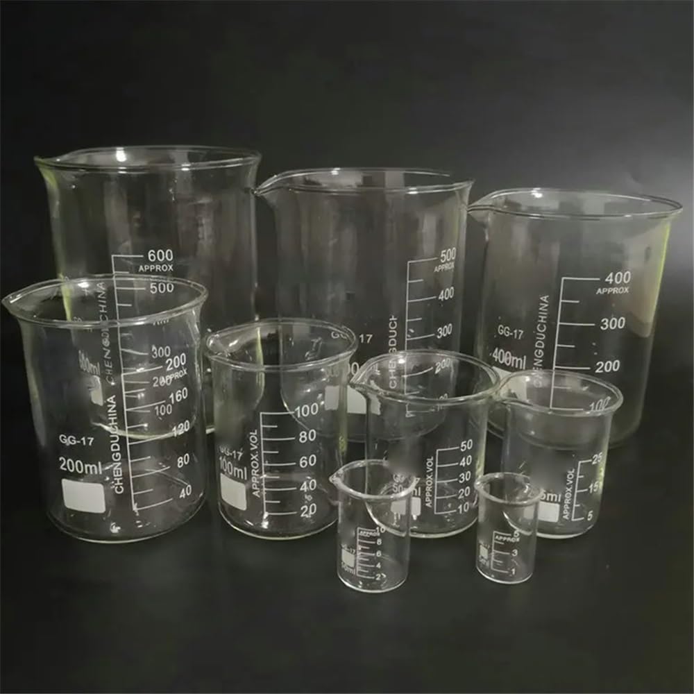 Szklany kubek borokrzemianowy Zlewka szklana 25 ml do 2000 ml Sprzęt laboratoryjny(2000ml)