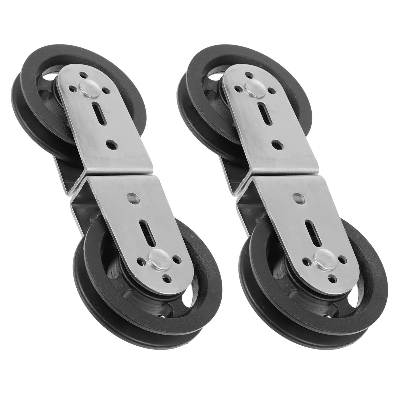 Alipis Equipo de Gimnasio de Doble Polea 8-Shape 2piezas Acero Inoxidable