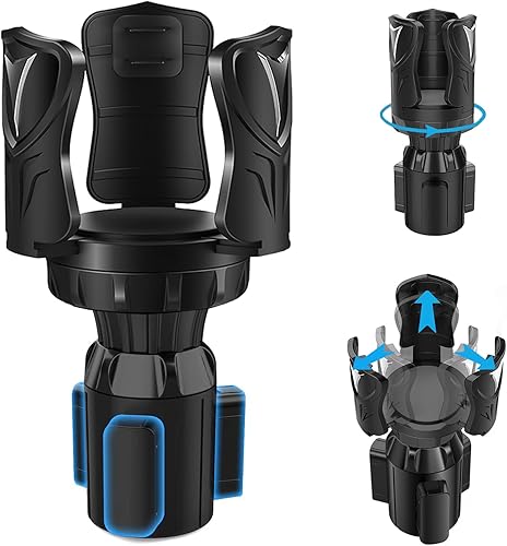 Expansor de portavasos ajustable para automóvil, adaptador extensor de portavasos y base con goma antideslizante, ajuste universal para botella de