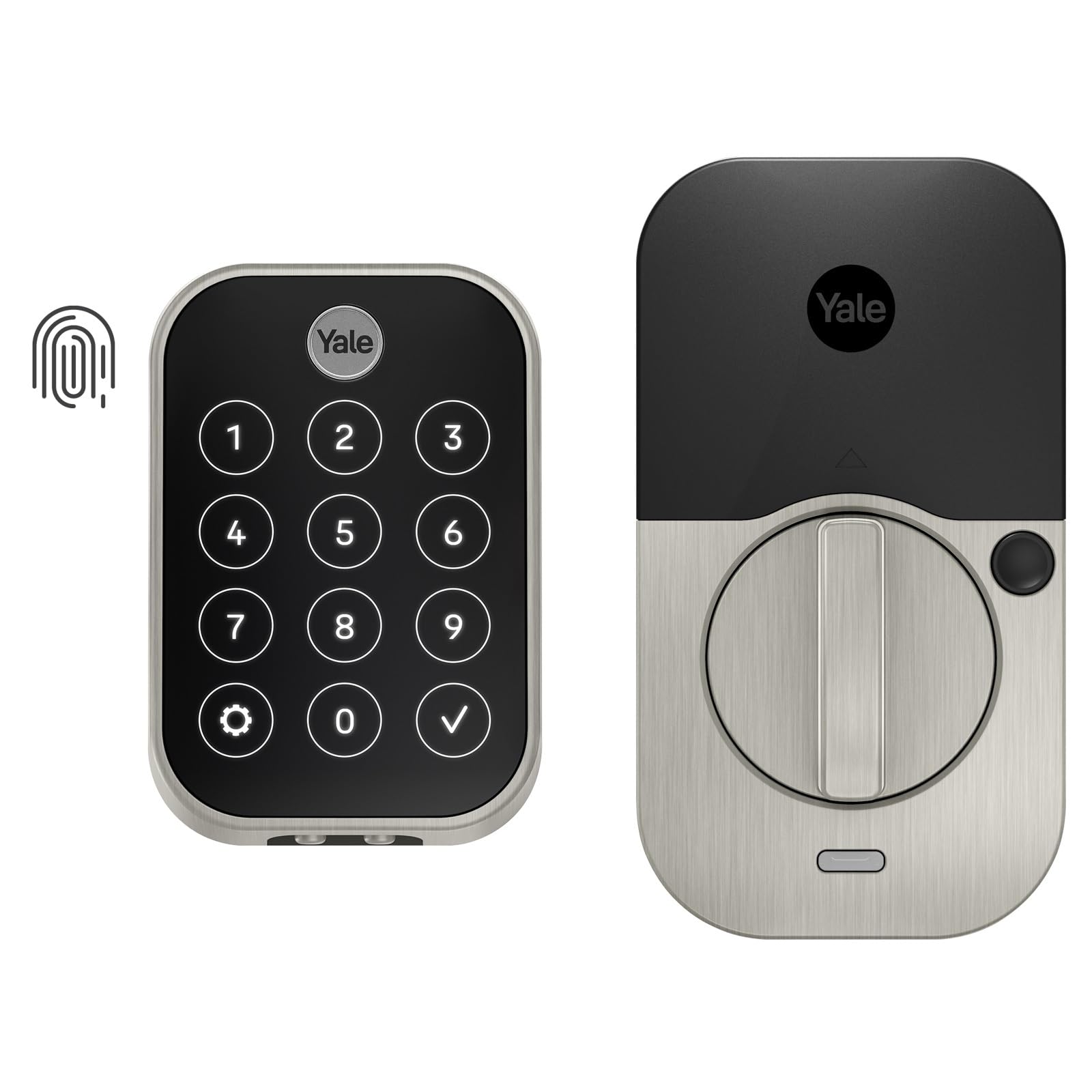 Assure Lock 2 Touch Deadbolt, Satin Nickel Keyless Entry Door Lock with Touch Digital Keypad and Fingerprint Scanner, (No Wi-Fi), YRD450-F-BLE-619