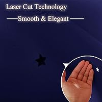 Vista 17 de NICETOWN Twinkle Stars Cortinas Opacas - Esencial para la Hora de la Siesta, Paneles de Cortinas para Tratamiento de Ventanas en Habitación