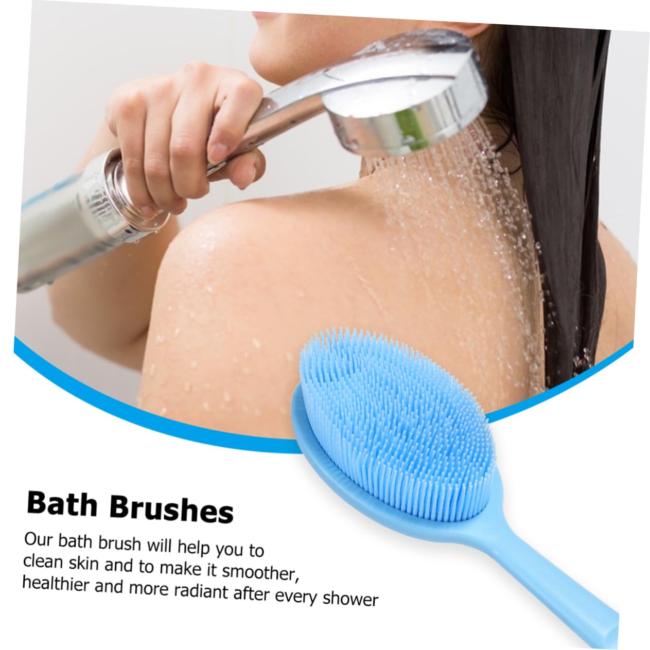 Healeved 2pezzi Spazzola Da Con Manico Per Massaggio e Pulizia Del Corpo Design Ergonomico e Facile Da Usare Per Uomini e Donne