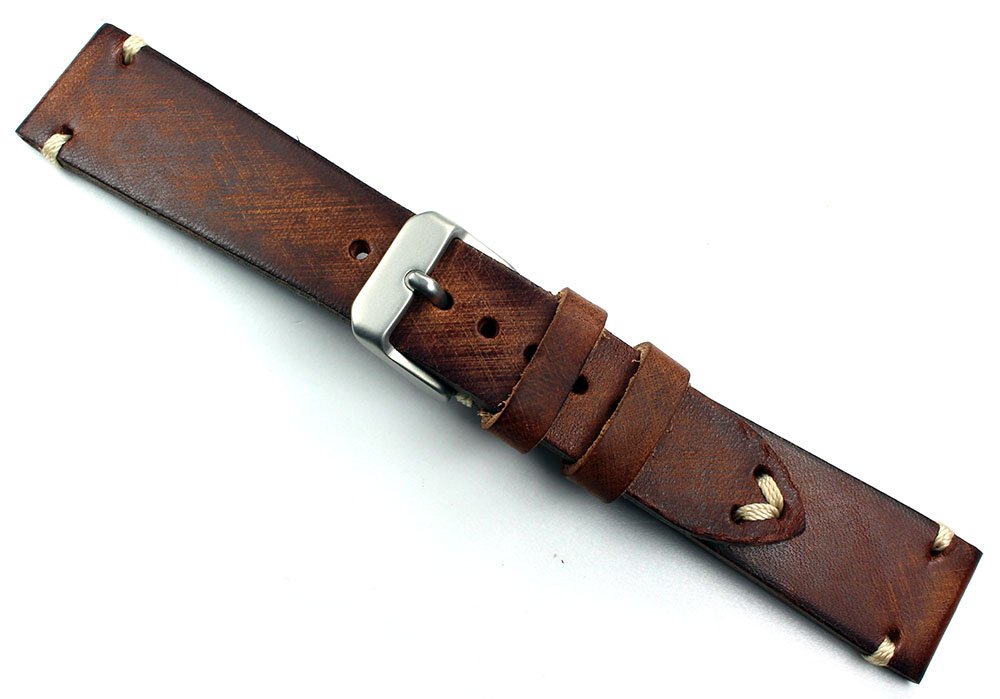 Sulla Herren Leder Uhrenarmband Vintage gebürstet