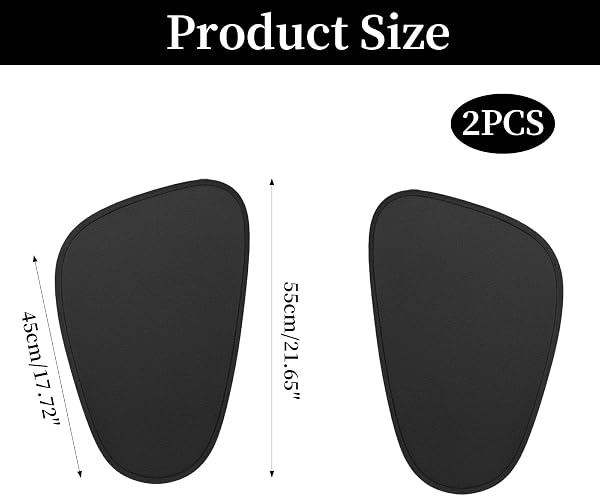 Tendine Parasole Auto Bambini, Parasole Auto, Plegable, Universali Finestrini Laterali, Nere, 2 Pezzi - 3