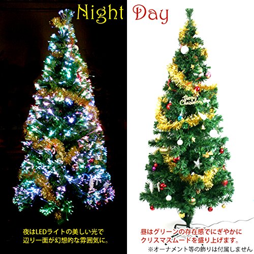 Amazon | LEDクリスマスツリー ファイバーツリー 180cm LEDで7色に光る