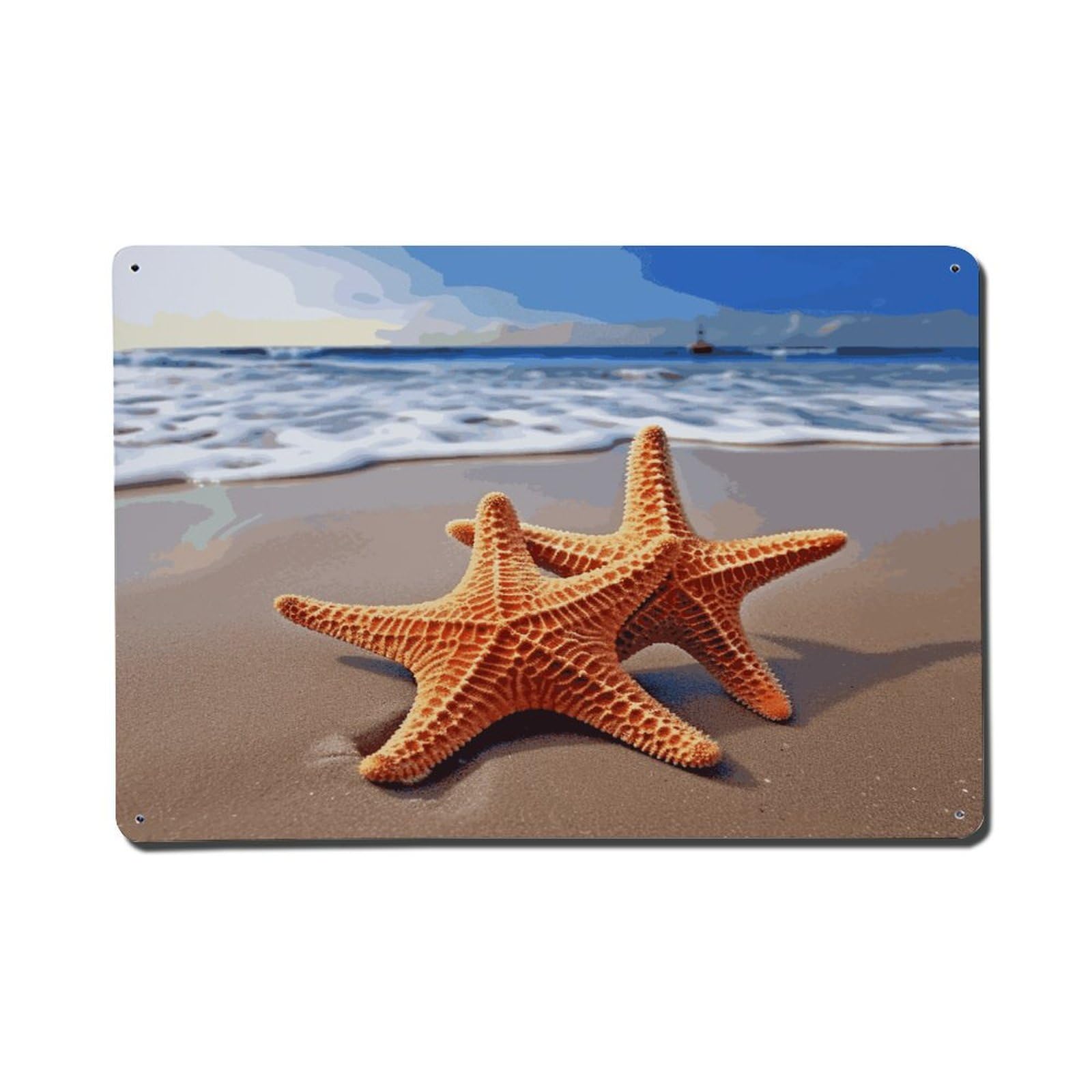 Adfgyerh Style Starfish On The Beach Metal Signs Funny, Aluminum Tin Sign Indoor Outdoor Decor, Vintage Signs For Home Office Kitchen Bar Cafe Garden Farmhouse Wall Decor