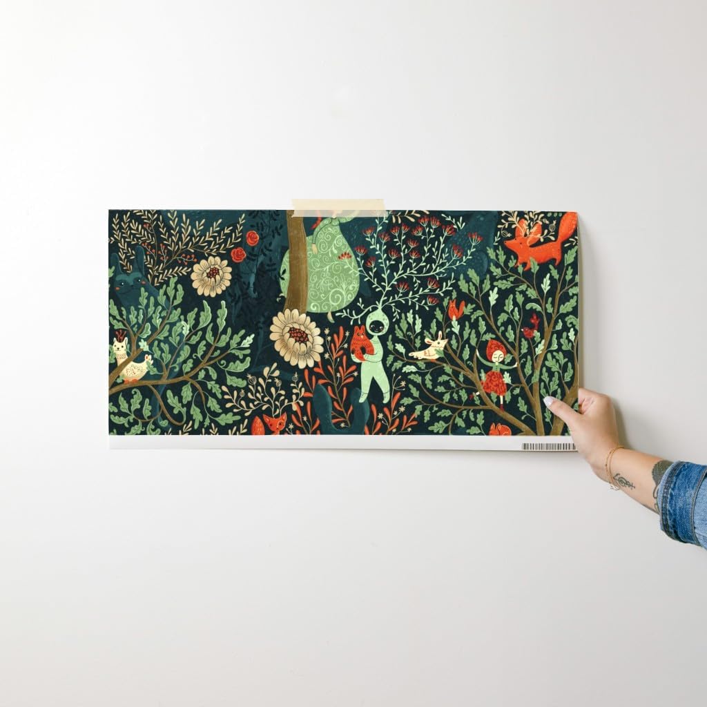 Removable Wallpaper Swatch - Whimsical Wonderland Whimsical Custom Pre-Pasted Wallpaper by Spoonflower