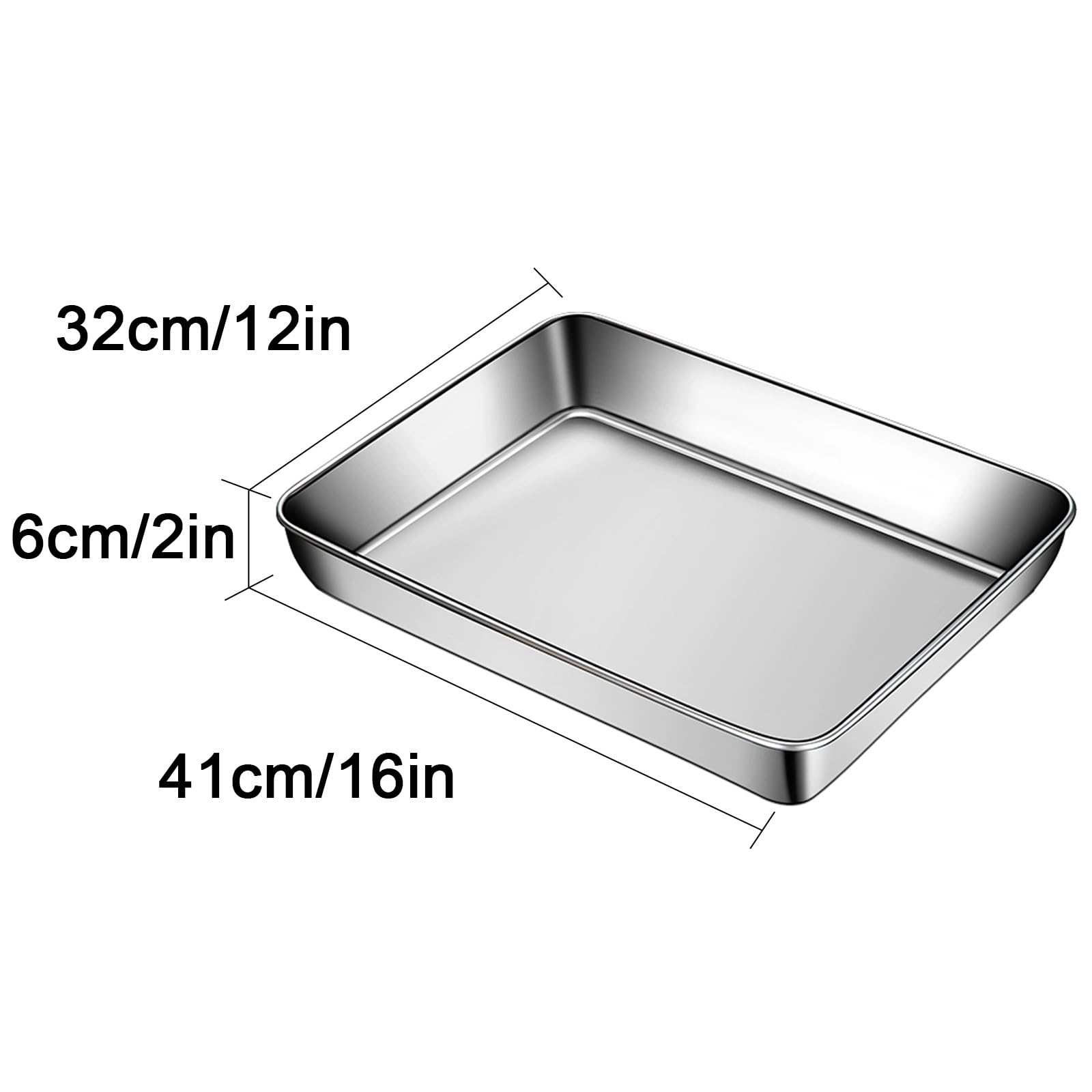 Bandejas para Servir Comida, Bandeja de Horno para Productos Horneados y Cenas en Bandeja, Fácil de Limpiar(41cmx32cmx6cm)