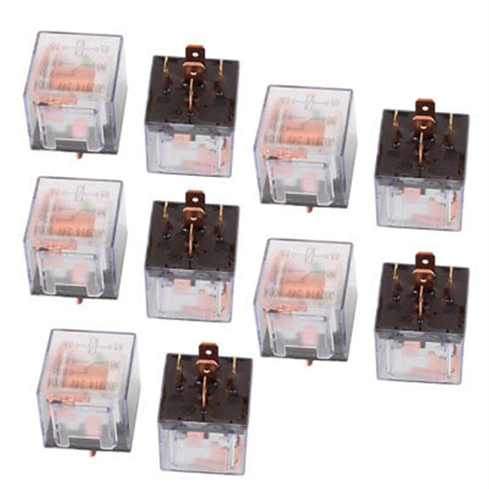 Accessoires électroniques DC 24V 100A 5 Broches SPDT Clear Shell Green Light Voiture Relais d'Alarme Automobile 10pcs