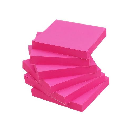 Early Buy Sticky Notes 3x3 Self-Stick Notes Rose Red Color 6 Pads, 100 Sheets/Pad - Rose Red