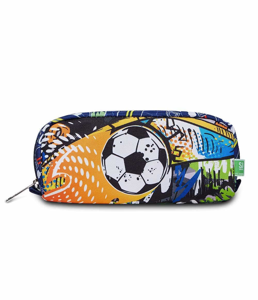 SJ Pencil Case Stationery Pencil Case Pen Case Kids Girls & Boys Primary School SJ Pattern, Multicoloured, Standard Size, School - Image 3