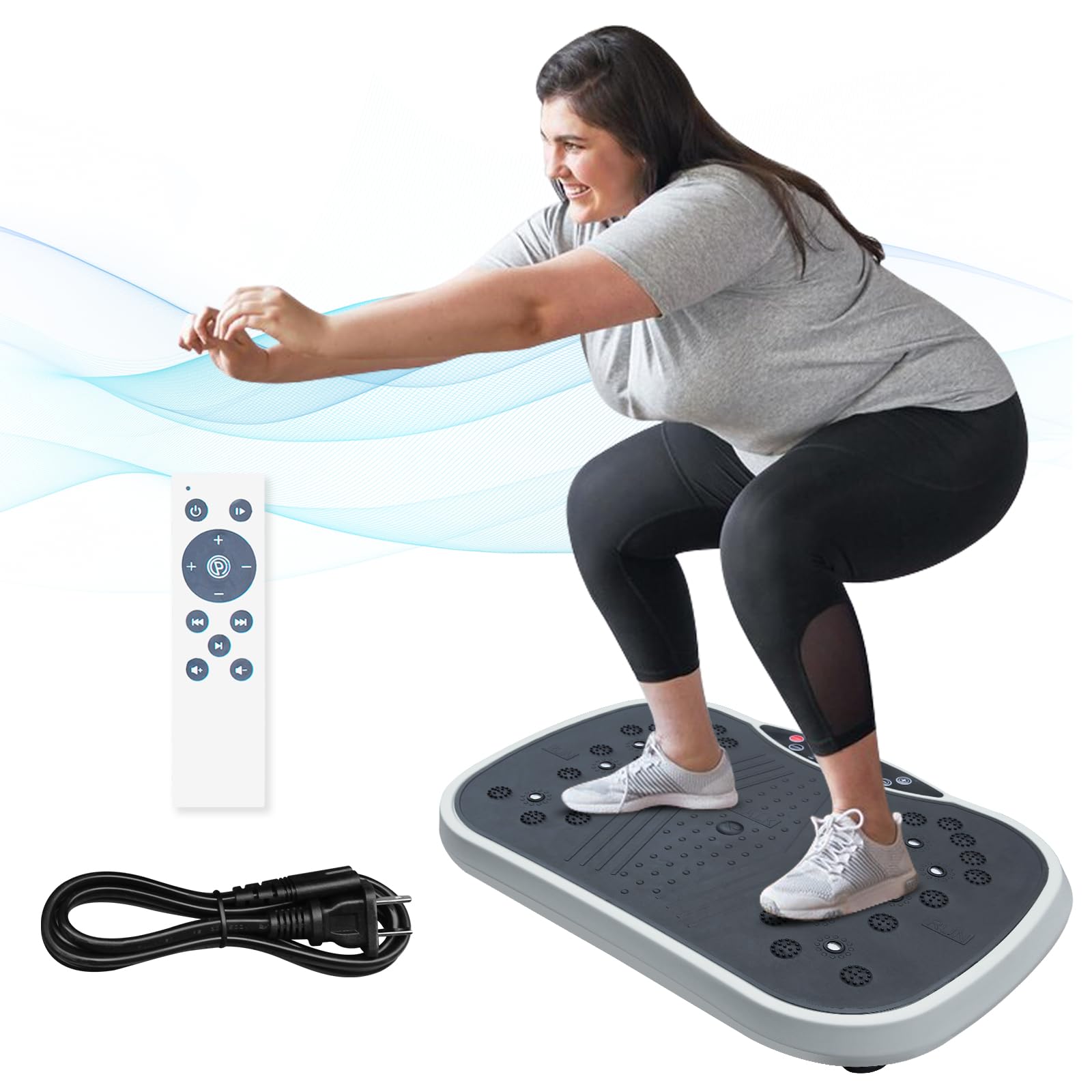 Vibration Plate Exercise Machine - Whole Body Workout Vibration Fitness Platform Home Training Equipment for Weight Loss Toning