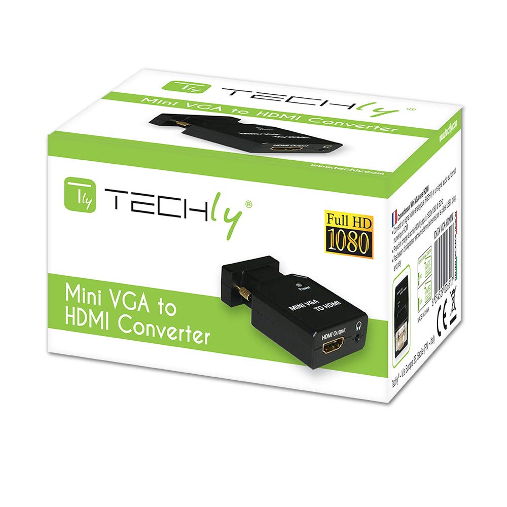 Techly IDATA VGA-HDMINI konwerter HDMI mini, czarny