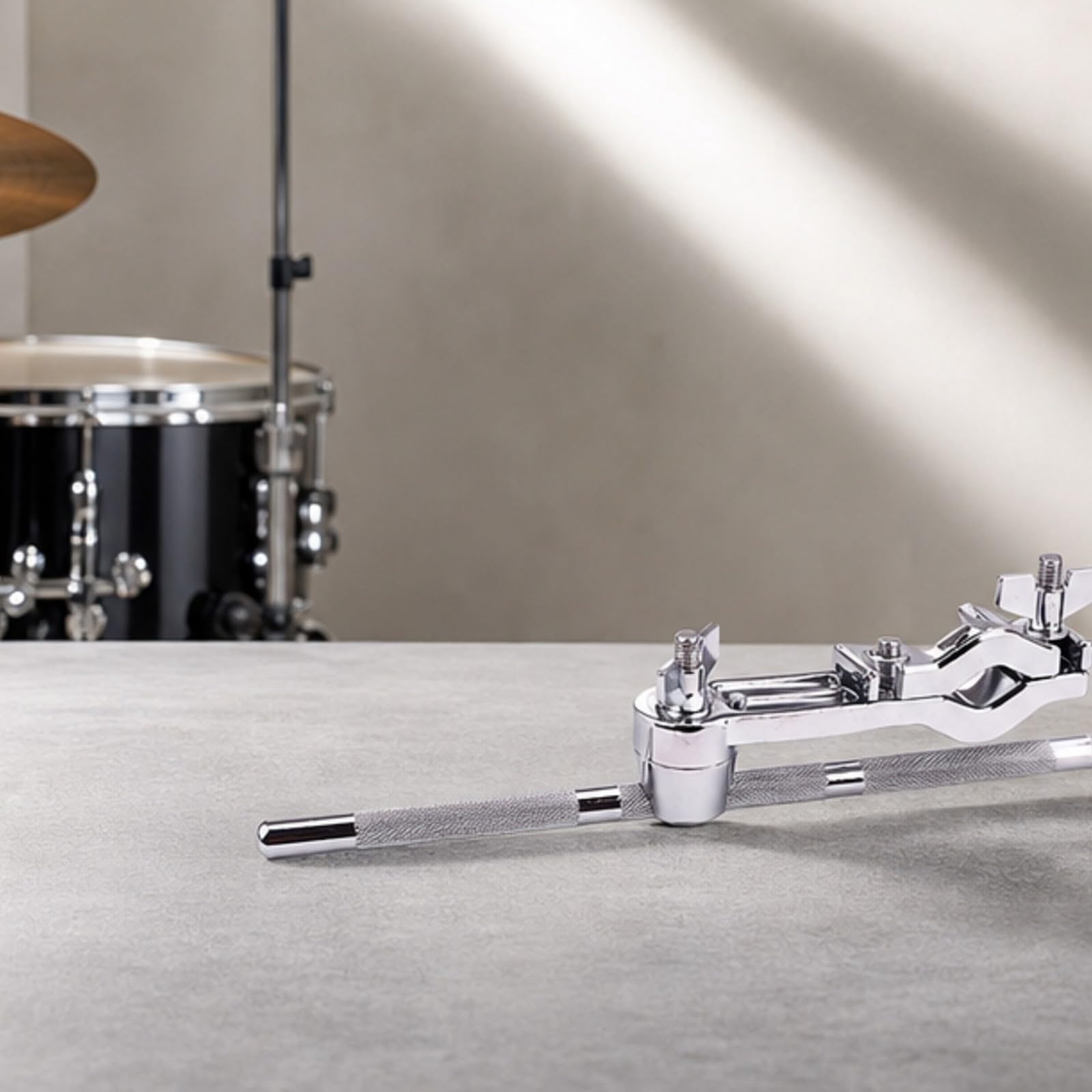 Baoblaze Clamp para Baría Metálico Herraje | Ajustable, Resisn, con Varilla Larga, para Escenario, Baristas