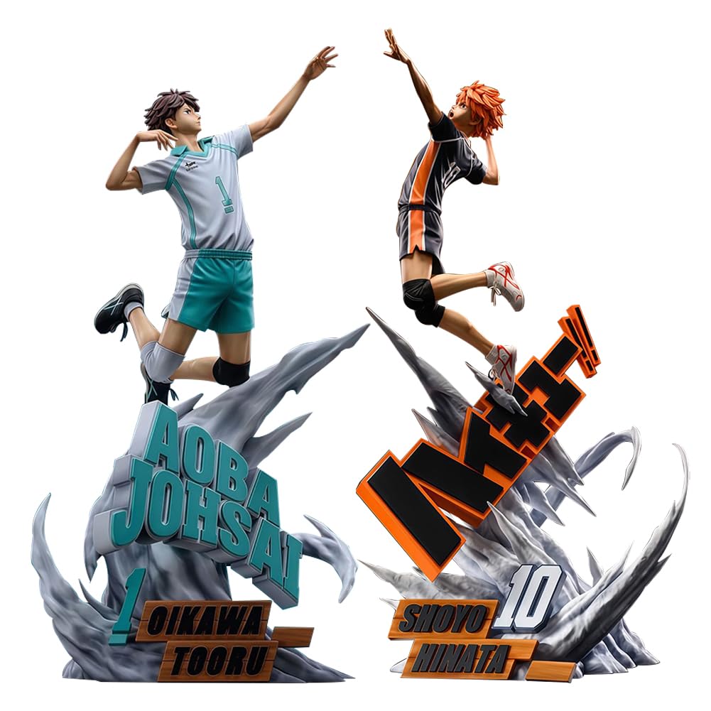 Xinchangda 2PCS Oikawa Tooru/Shoyo Hinata Figure 36cm Anime Figure PVC Model Statue Anime Oikawa Tooru Action Figure Collectibles Tabletop Decorations Birthday Gift