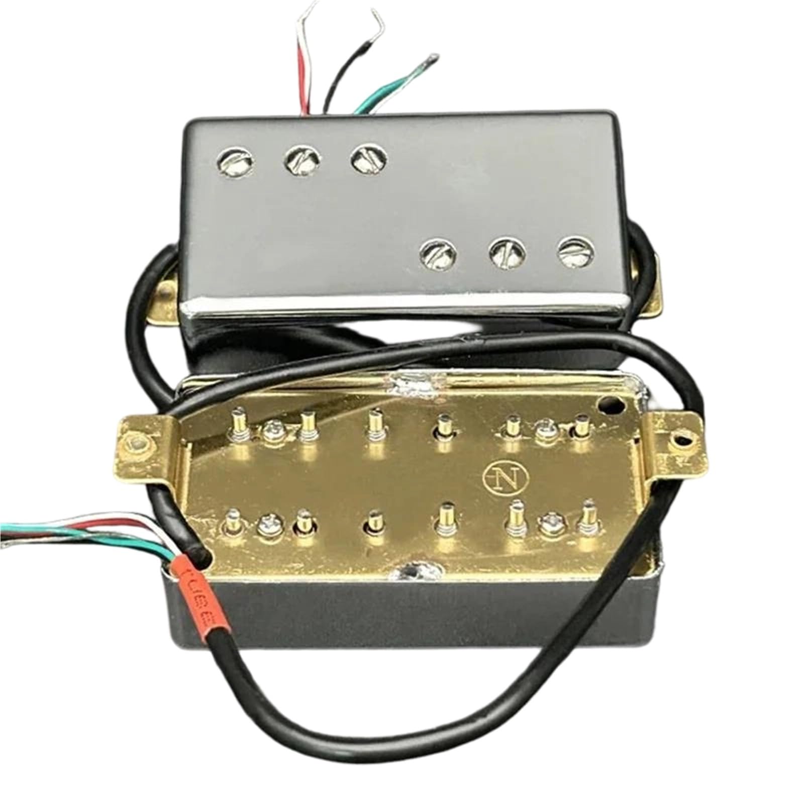 Części Do Gitary Elektrycznej Przetwornik gitarowy Humbucker 3 plus 3 z mosiężną osłoną