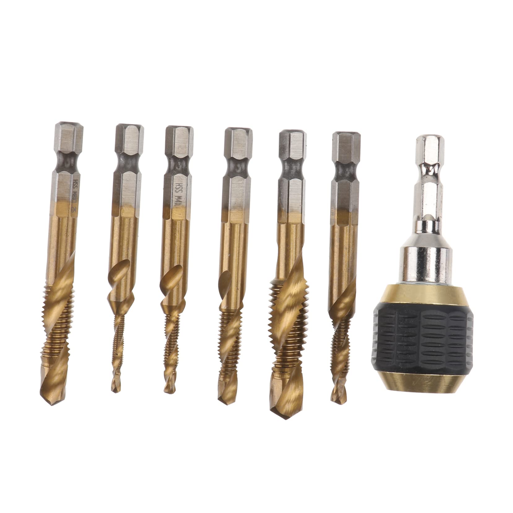 NULYLU 6 Sizes Metric Tap Drill Bits Set Combination Drills Material Durable and Precise