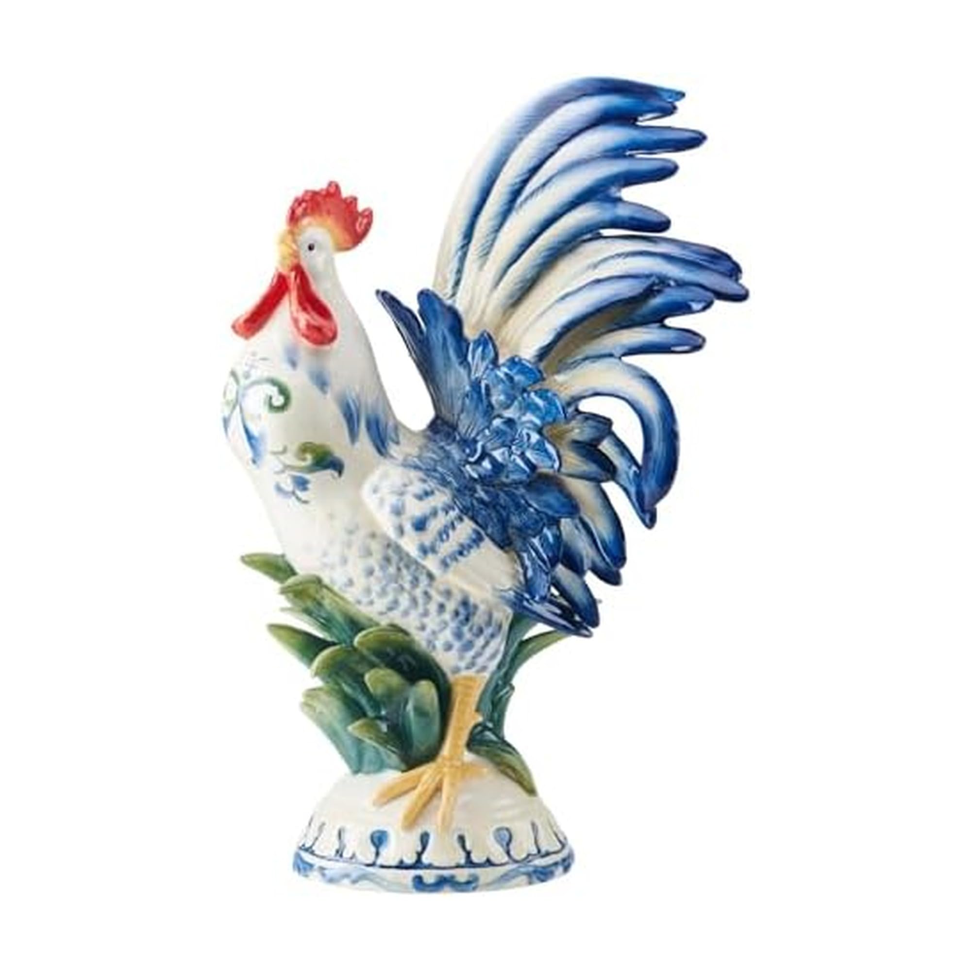 Amazon.com: Fitz and Floyd Ceramic Rooster Figurine, Sicily Blue