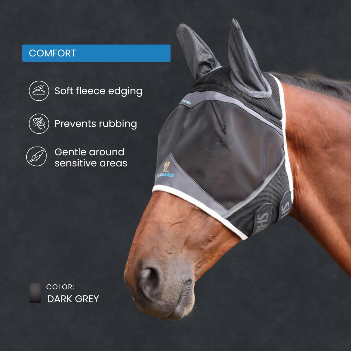 3D-Netzmaske mit Ohren (kleines Pony)