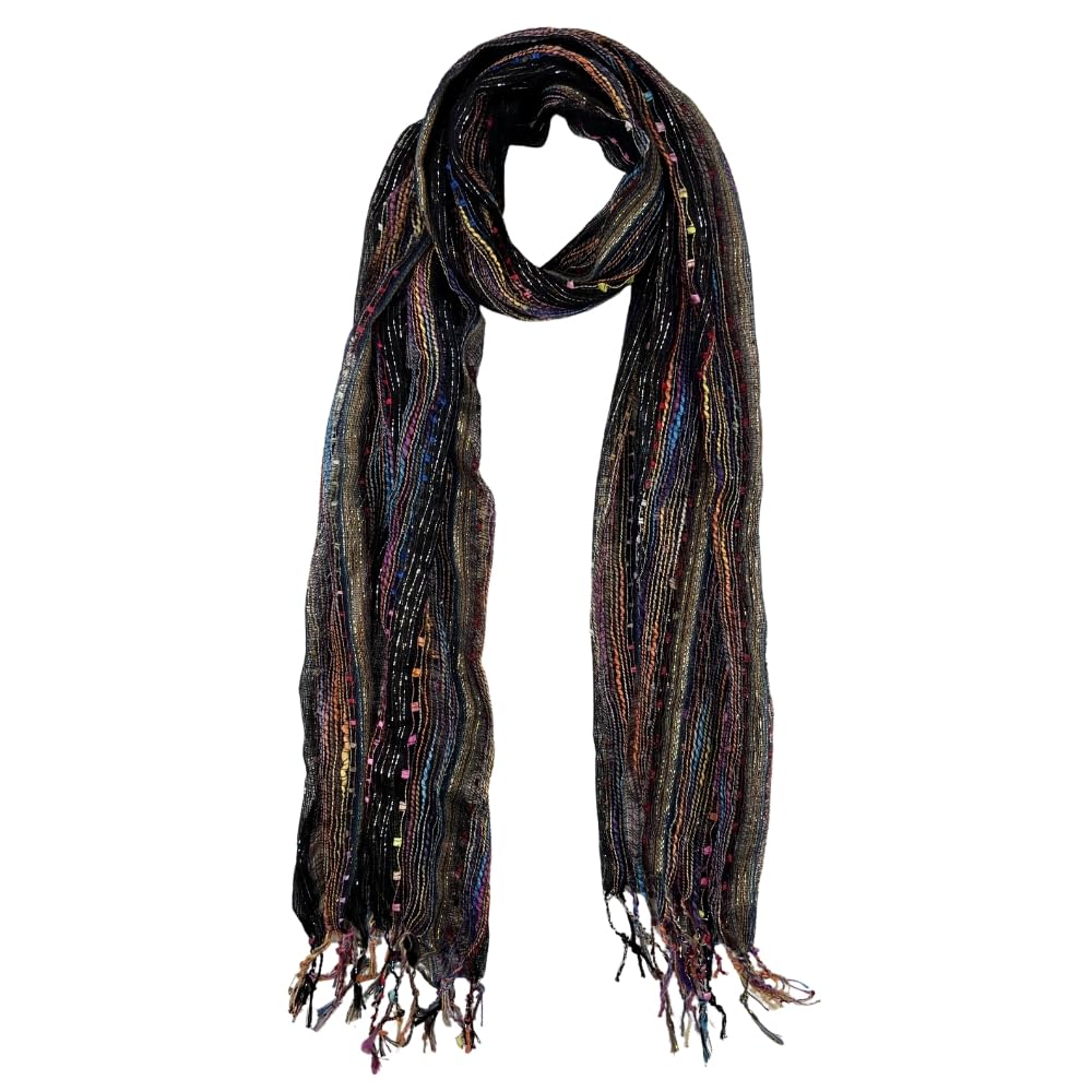 Humble Hilo Multi-Colored Scarf/Shawl for Women Lightweight Head or Neck Scarf