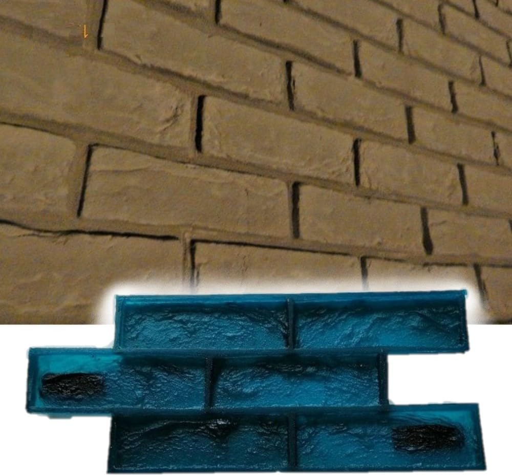 Polyurethane stamp "TsEGLA", mold for decorative finishing on concrete, cement and plaster | Mat Stamp 19.69 x 8.85 x 0.39 Inches (500 х 225 х 10 mm)