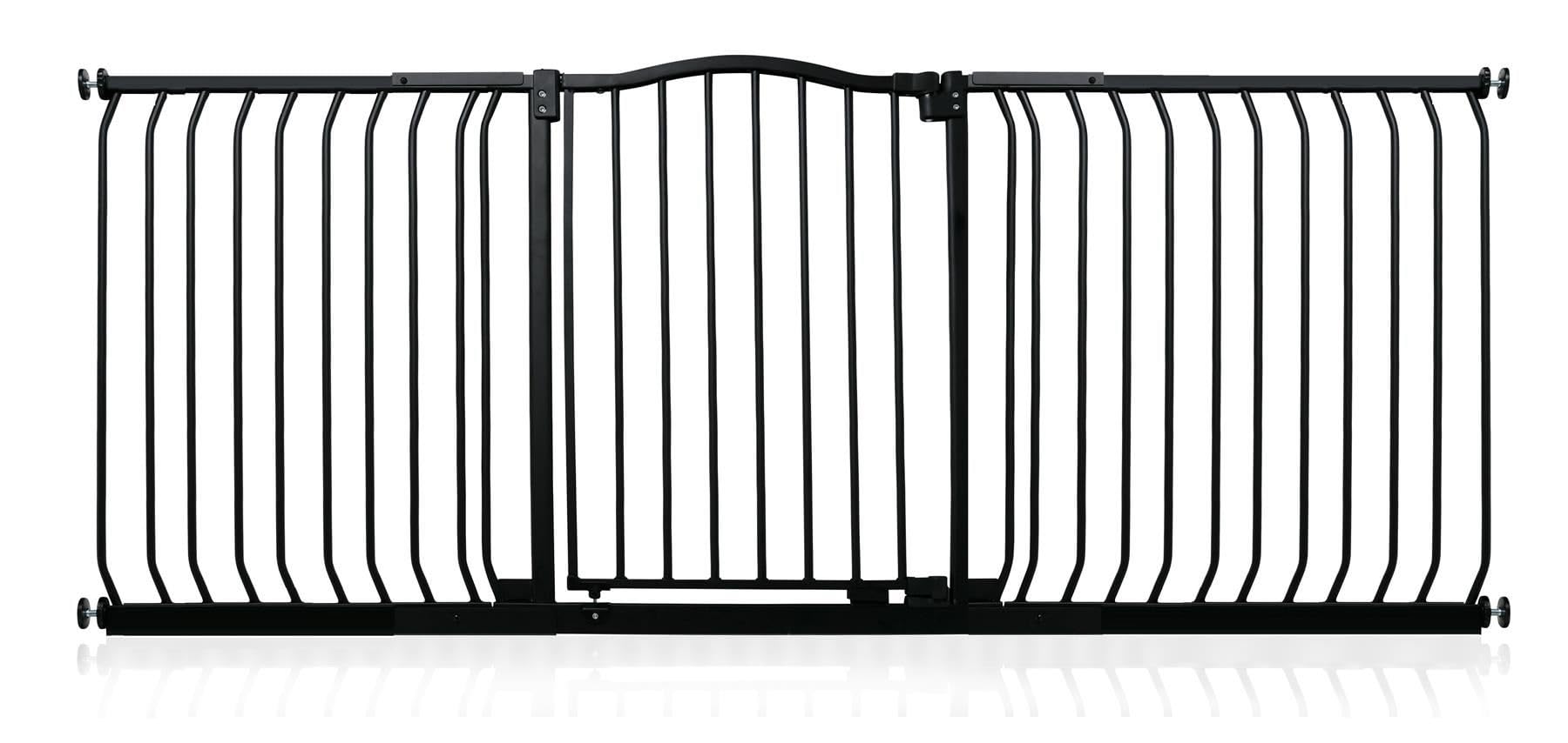 Safetots Matt Black Curved Top Safety Gate, 188Cm - 197Cm, Pressure Fit Stair Gate, Baby Gate For Doors Hallways And Spaces, Safety Barrier, Easy Installation