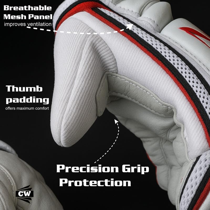 Image of CW Max Batting Cricket Kit|Protection Pads Gloves Set |Protection Gear Shock Absorption Comfort Performance Cricket Pads|Gloves Combo Match Guards Gloves |Batting Pads Gloves Arm Guard SB Red