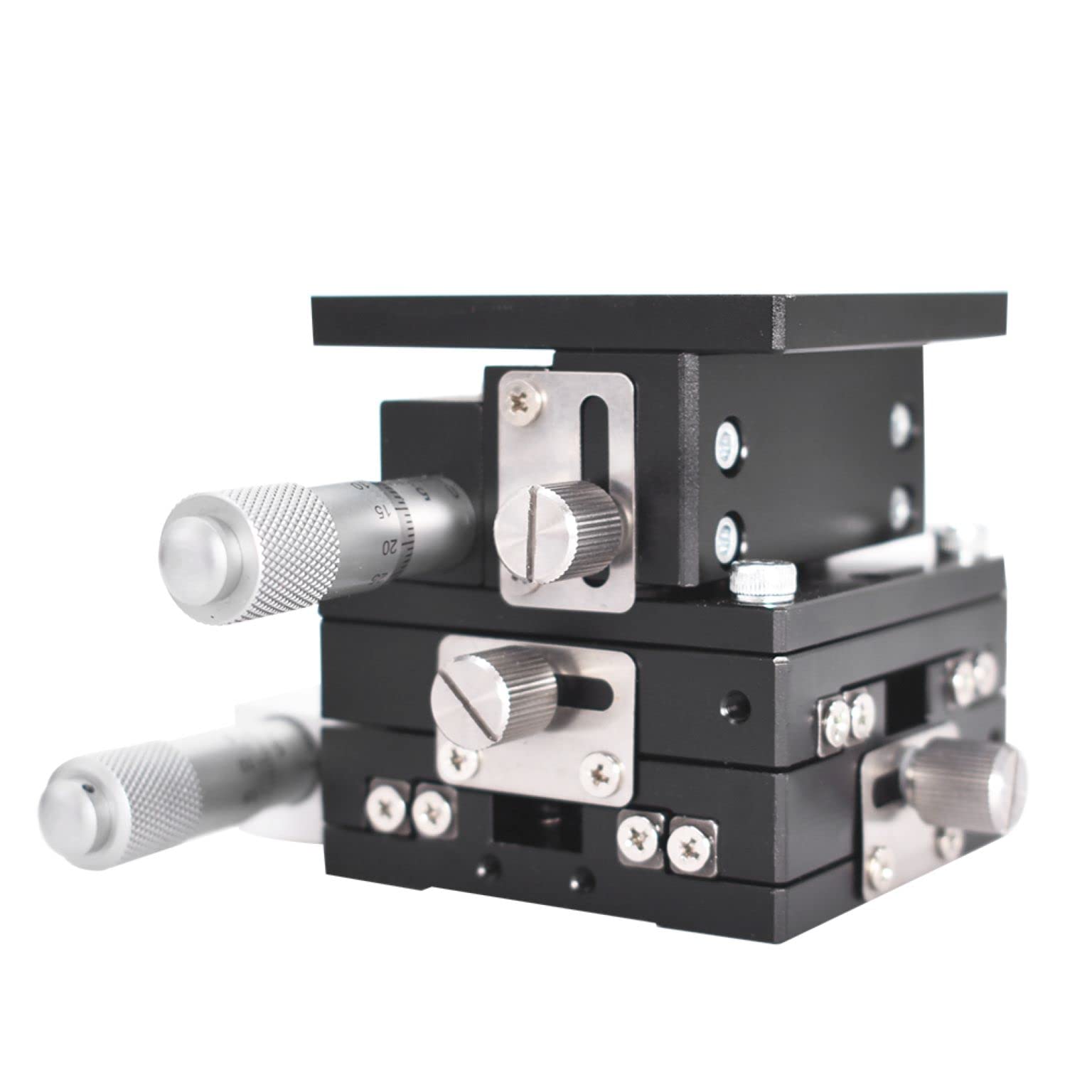 FBJAMZ Manual Linear Stage,Precision Sliding Platform for Optical Instruments Measuring Devices, Micrometer Tuning Table for Accurate Alignment