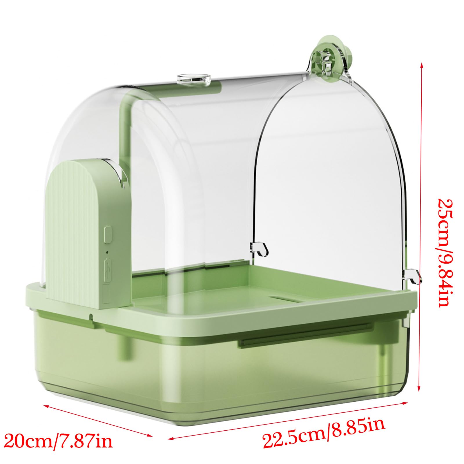 Baño colgante para pájaros con circulación de agua inteligente para ahorrar espacio, accesorio para ahorrar espacio