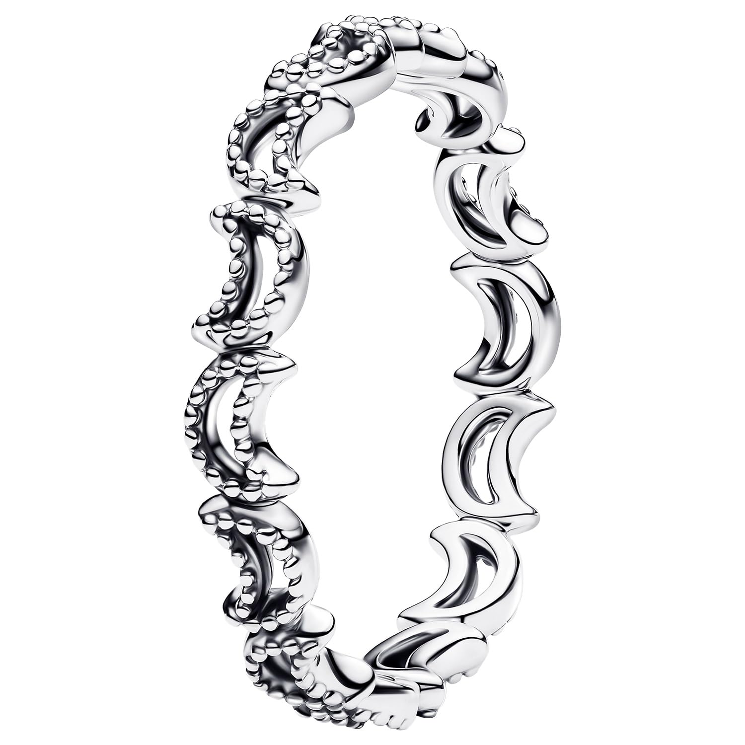 PANDORA Conjunto de joyería de luna para mujer con collar, anillo y aretes, plata de ley 925 con circonitas cúbicas, un hermoso regalo para tu esposa o novia 21122