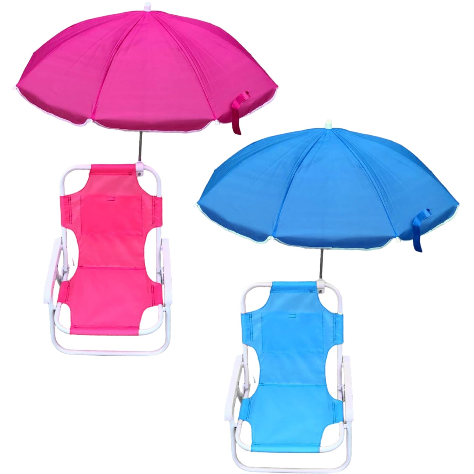 Sedia da spiaggia per bambini con ombrellone, sedia da esterno pieghevole e staccabile con tettuccio, portatile per esterni, Rosy