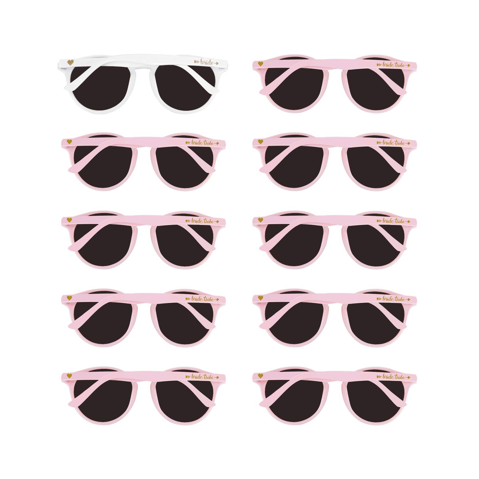 LADY&HOME Hen Party Sunglasses - 10 Pack Team Bride & Bride to Be Sunglasses for Hen Party Accessories