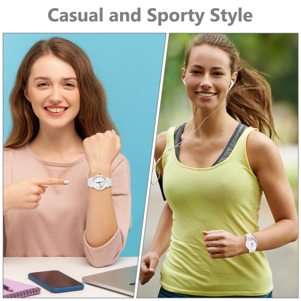 OFFCUP Reloj para Mujer Con Correa de Silicona, Deportivo de 38mm, Analógico de Cuarzo Con Esfera de Fácil Lectura, de Pulsera para Enfermeras, Estudiantes y Niñas