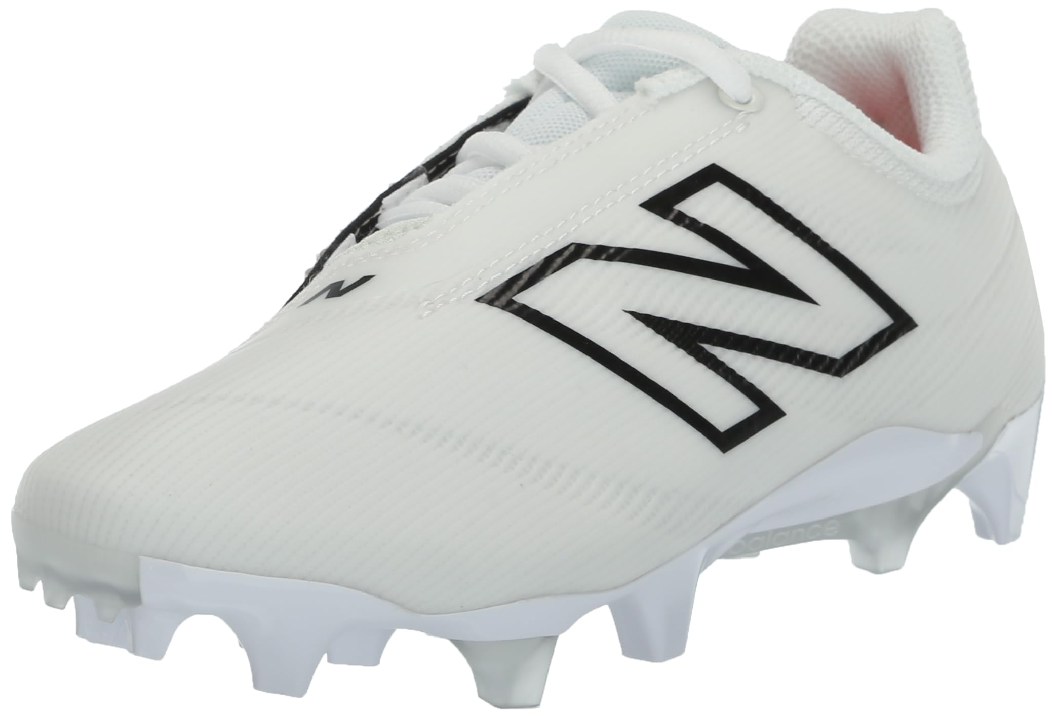 New Balance Women's Burnx4 Lacrosse Shoe, White/Black, 8