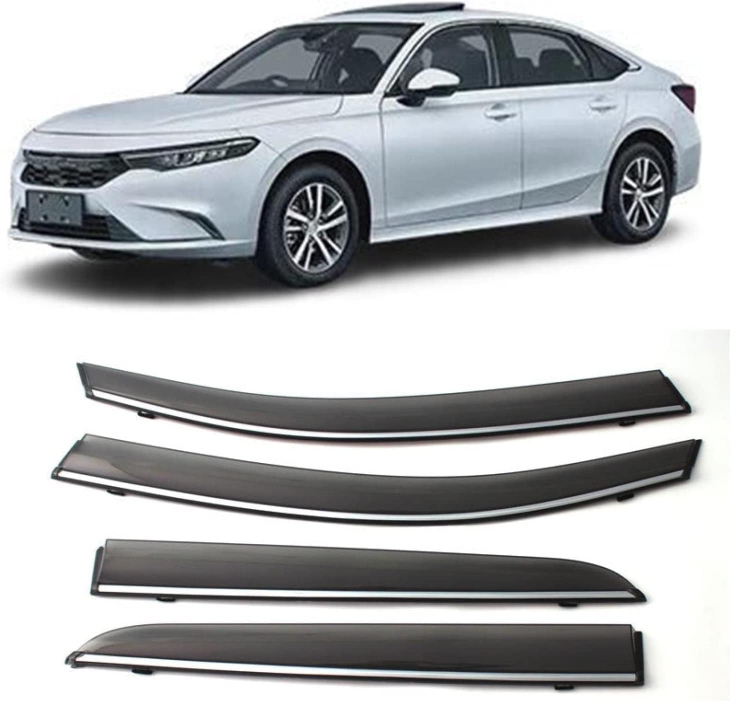 PANXUC Car Wind Deflectors for Integra 2021 2022, Side Window Wind Rain Deflector Window Visor Sun Rain Guard Smoke Guards