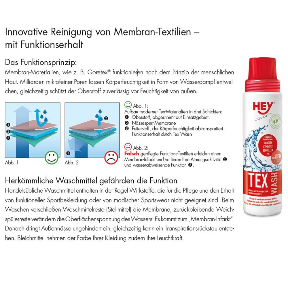 Hey Sport Imprägniermittel - 3er Pack (3 x 250ml) + RennerXXL Kulturbeutel