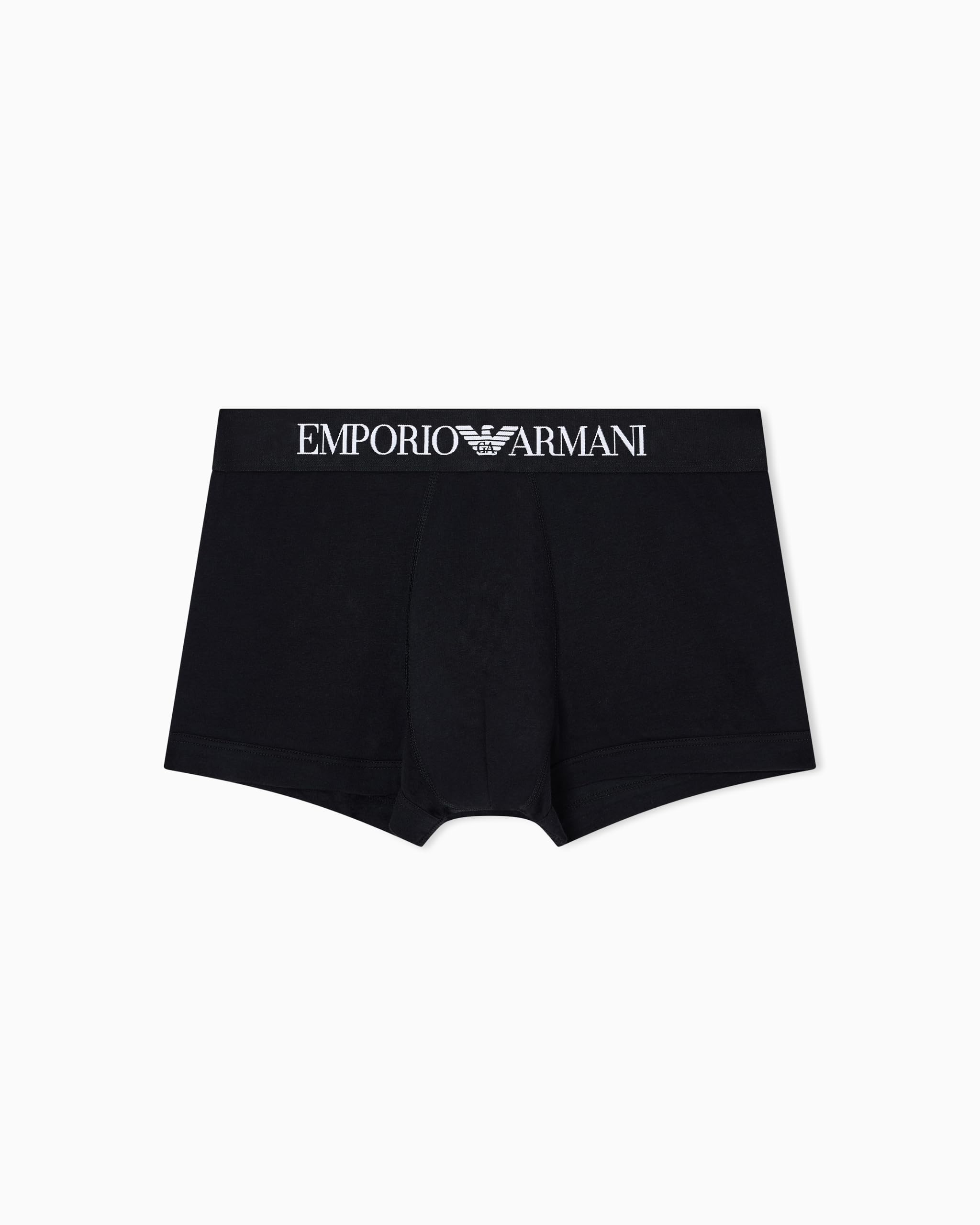 Emporio Armani Man's Essential Cotton Trunk, Black, M