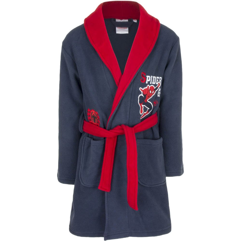 Boys Spiderman Dressing Gown Size 3 4 5 6 7 8 9 10 Character Fleece Bathrobe